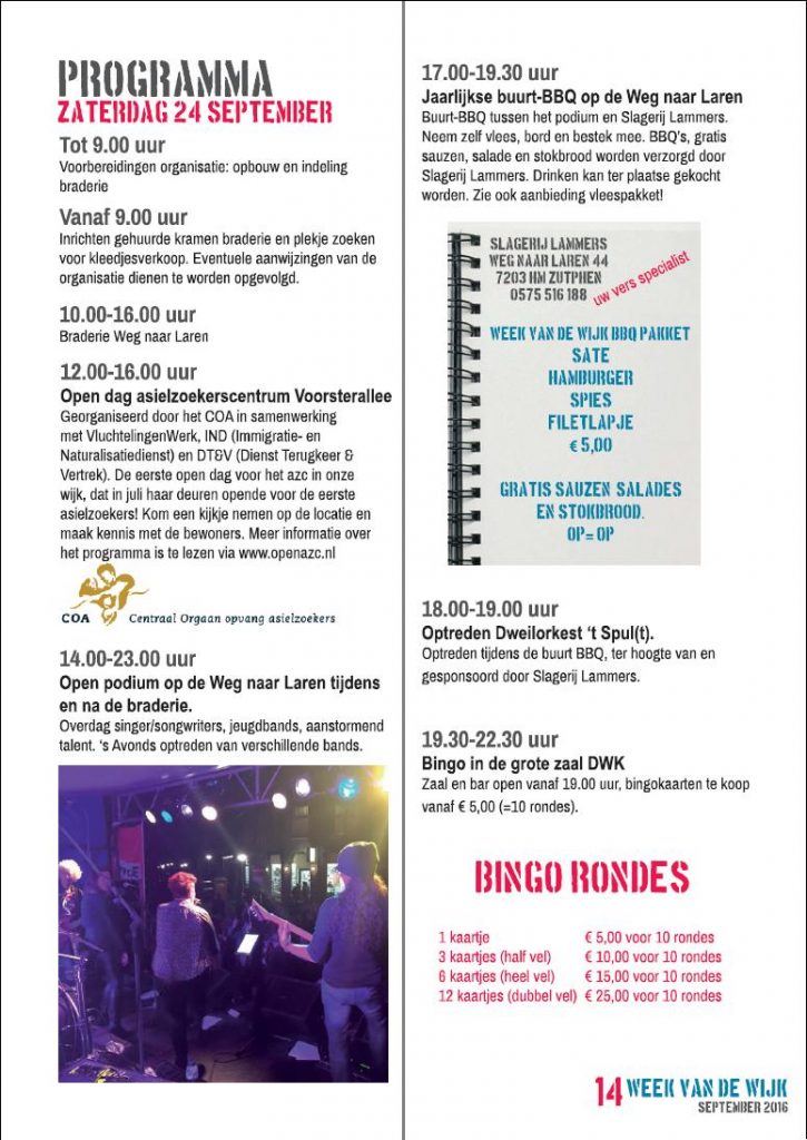 14 - Programma WvdW zaterdag 24092016