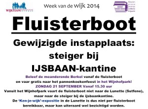 Fluisterboot Wijnhofpark niet naar Ken je wijk expositie