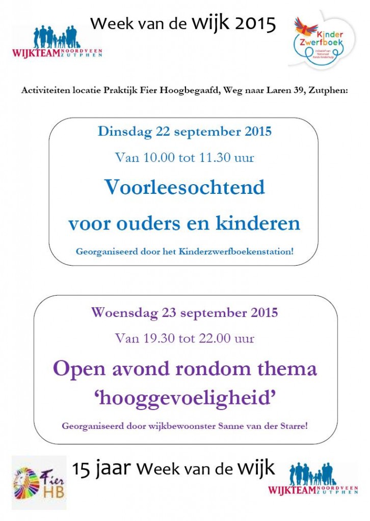 Flyer Activiteiten FierHB WvdW 22 en 23 sept 2015