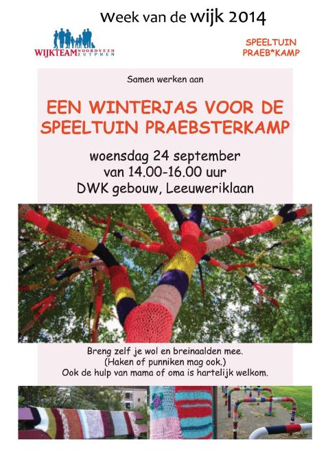 Flyer kindermiddag winterjas speeltuin Praebsterkamp WvdW 24 sept 2014