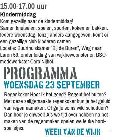 Kindermiddag Weg naar Laren WvdW 2015