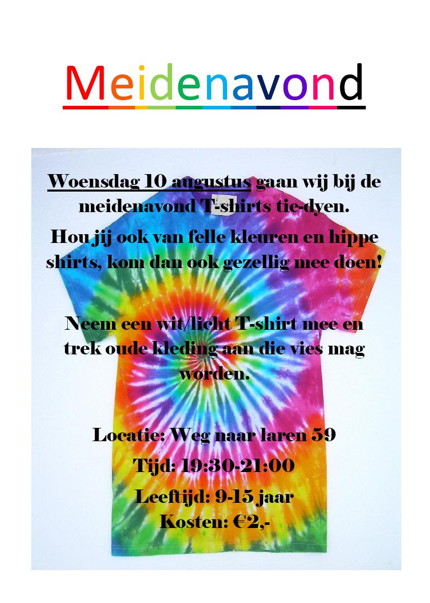 Poster MeidenavondTIE_DYE 10082016