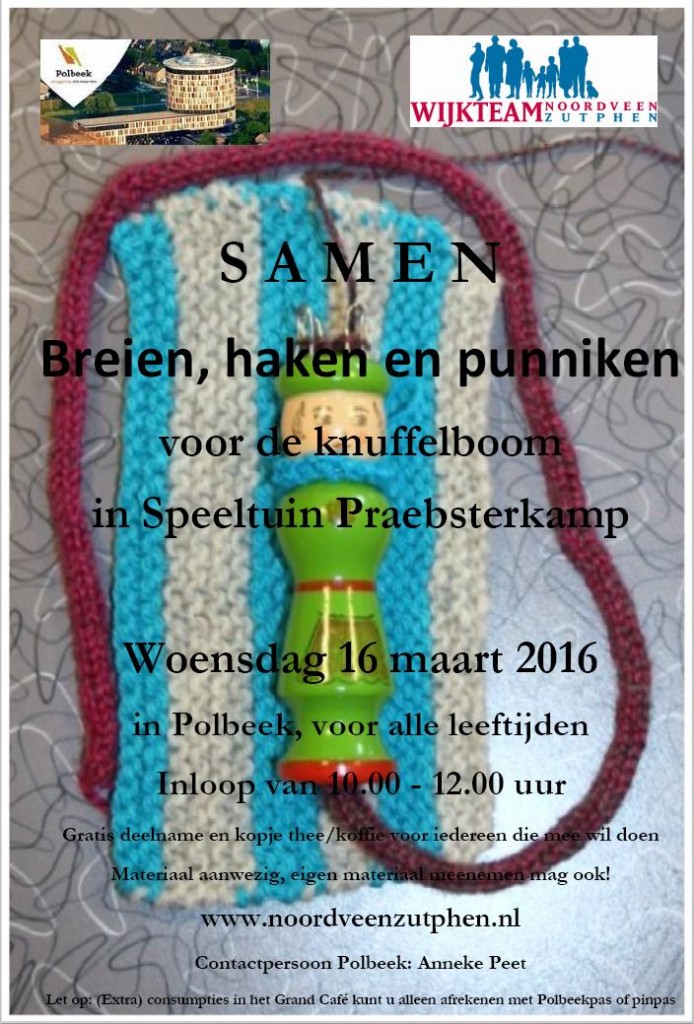 Samen breien haken en punniken Polbeek 16032016
